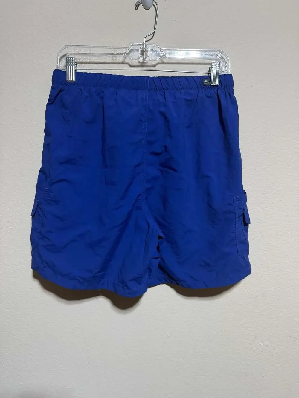 Columbia Short Mens Large Blue Polyester Nylon Omni-Shade Lightweight Stretch